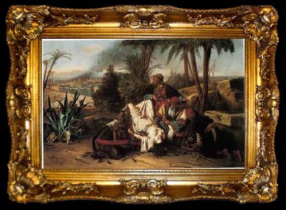 framed  unknow artist Arab or Arabic people and life. Orientalism oil paintings 95, ta009-2